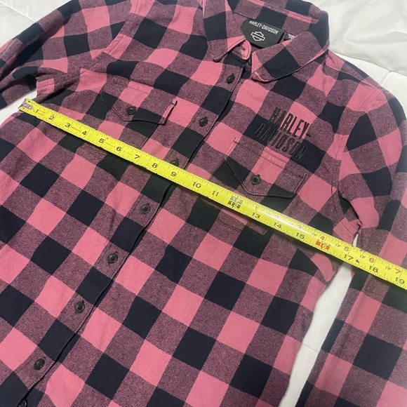 Harley-Davidson Women’s Plaid Flannel Shirt — Red & Black, Size Small - Picture 6 of 7